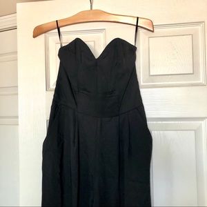 H&M black strapless jumpsuit romper size 6